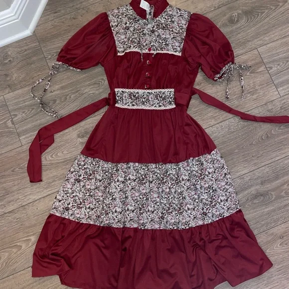 VINTAGE 1970s Midi Dress - Picture 1 of 3